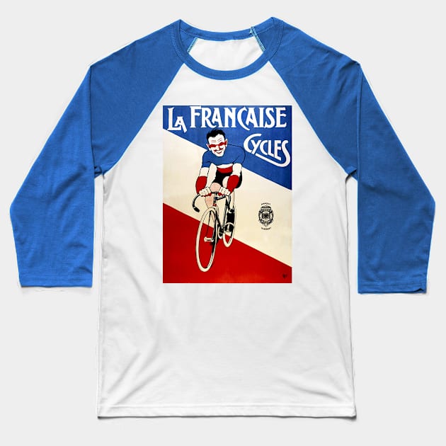 French Cycles Baseball T-Shirt by LittleBean